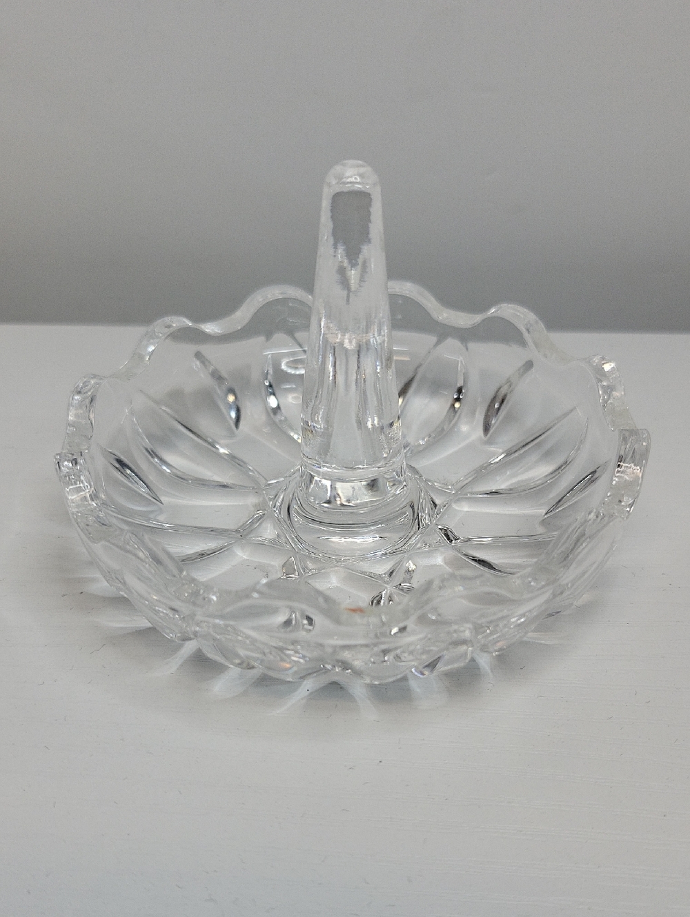 Clear Glass Ring Holder Dish